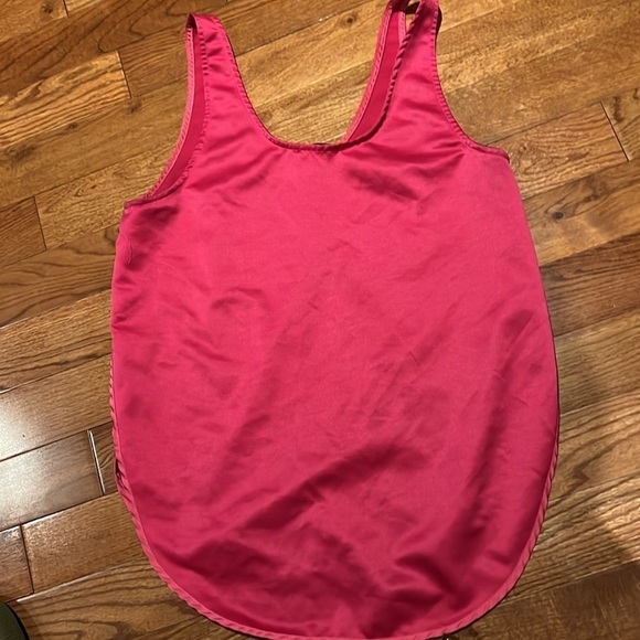 Costa Blanca pink satin  vintage style tank top blouse Sz L - Picture 11 of 11